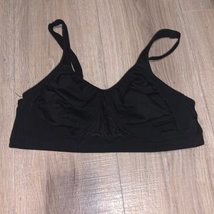 Avenue Body black lace embroidered wirefree bra 40C